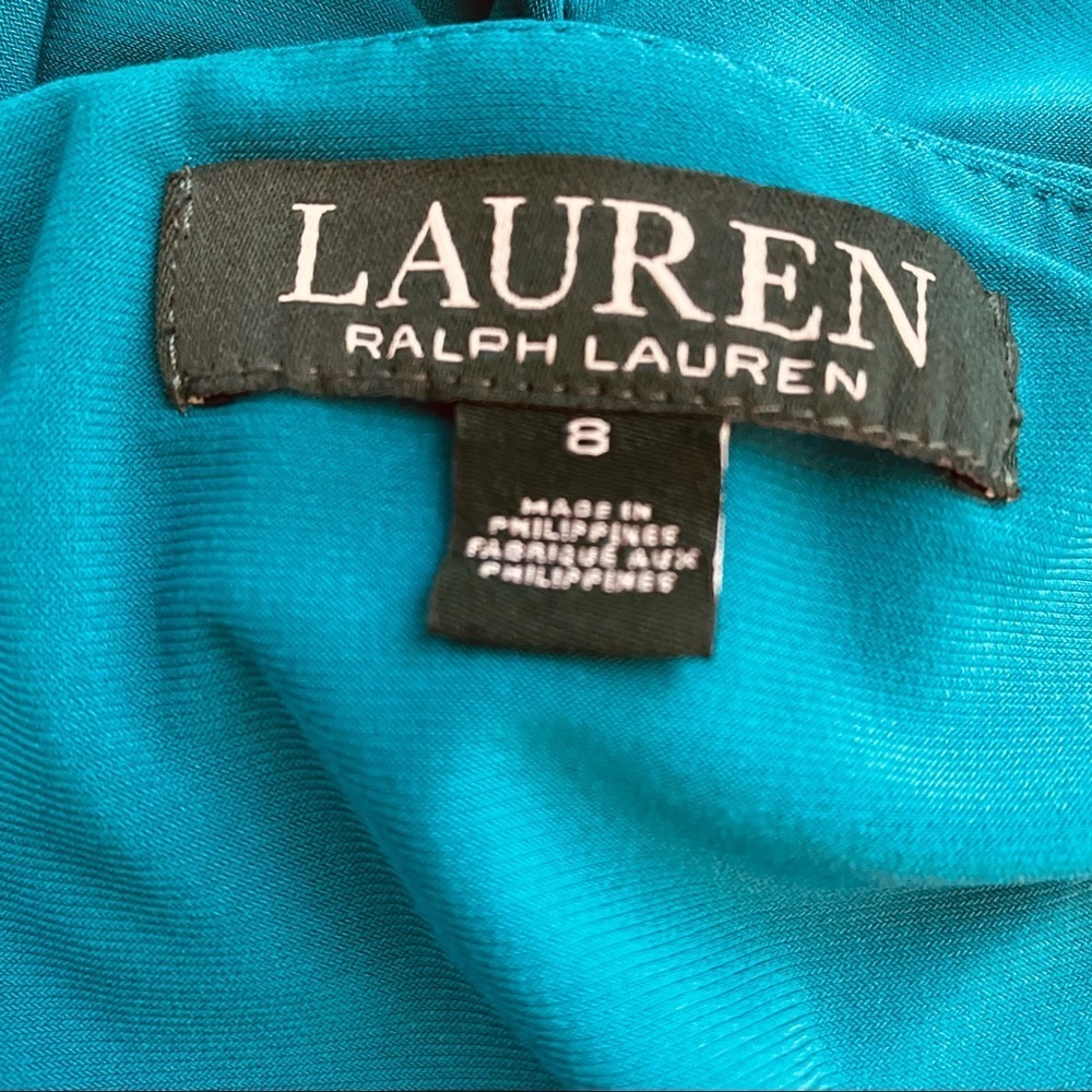 Lauren Ralph Lauren GREEN Dress.  Sz 8. - Picture 9 of 12